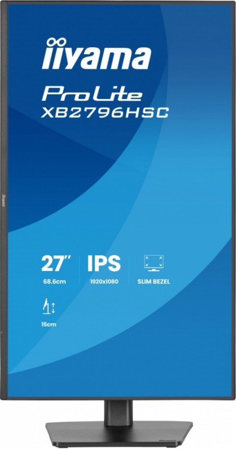 Monitor 27 cali XB2796HSC-B1 IPS,FHD,HDMI,USB-C (PD 65W),144Hz, 1xUSB 3.2 , 1xUSB-C, 2x2W, HAS 150/PIVOT/obrót stopy 360st