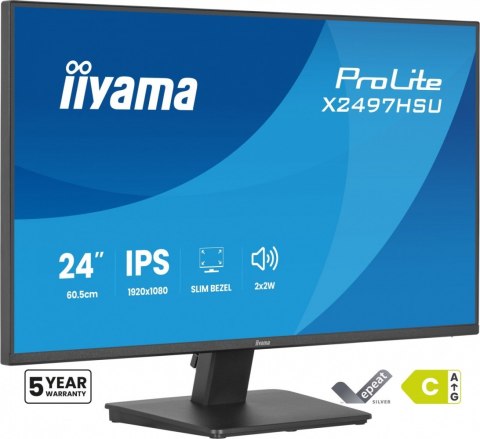 Monitor ProLite 23.8 cala X2497HSU-B1 IPS,FHD,HDMI,DP,120Hz,350CD,2xUSBv3.2, 2xUSB-C, GW 5lat