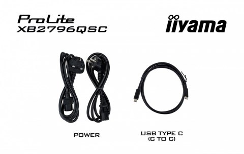 Monitor ProLite 27 cali XB2796QSC-B1 IPS,QHD,HDMI,USB-C (PD 65W),75Hz, 350cd, 1xUSB 3.2 , 1xUSB-C, 2x2W, HAS 150/PIVOT/obrót sto