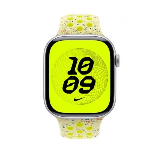 Pasek sportowy Nike w kolorze promiennym zielonożółtym do koperty 46 mm - rozmiar S/M