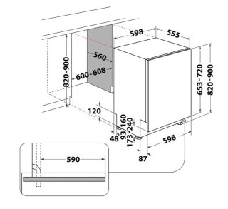 Zmywarka do zabudowy WI7020PF
