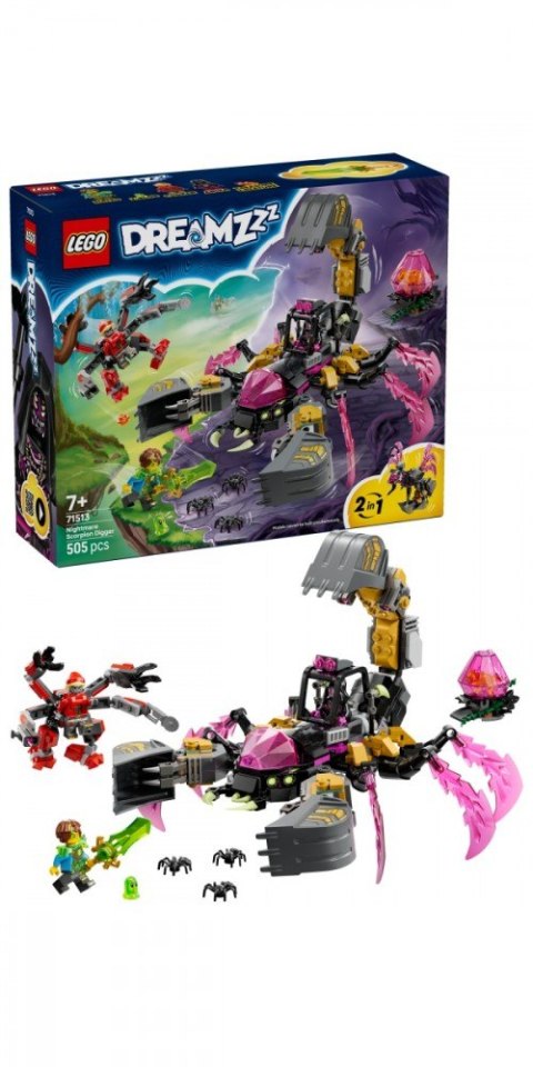 Klocki DREAMZzz 71513 Koszmarna skorpionowa koparka