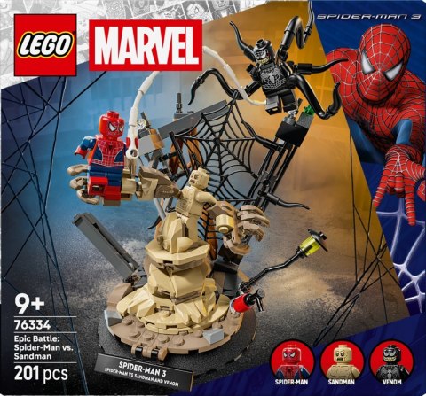 Klocki Super Heroes 76334 Epicka bitwa: Spider-Man kontra Sandman