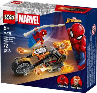 Klocki Super Heroes 76335 Spider-Man kontra Ghost Rider na motocyklu
