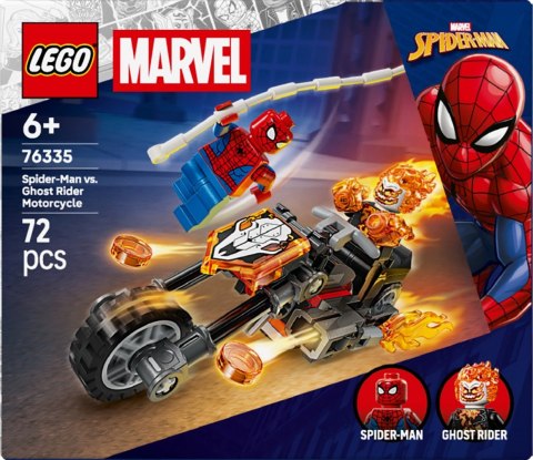 Klocki Super Heroes 76335 Spider-Man kontra Ghost Rider na motocyklu
