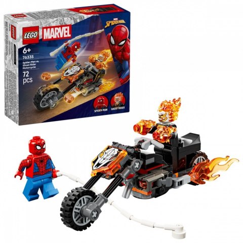 Klocki Super Heroes 76335 Spider-Man kontra Ghost Rider na motocyklu