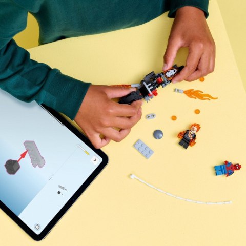 Klocki Super Heroes 76335 Spider-Man kontra Ghost Rider na motocyklu