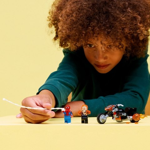 Klocki Super Heroes 76335 Spider-Man kontra Ghost Rider na motocyklu