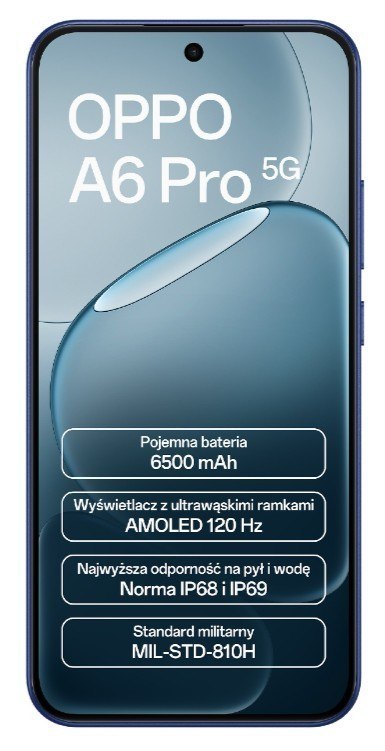 Smartfon A6 Pro 5G 8/256GB Niebieski CPH2781