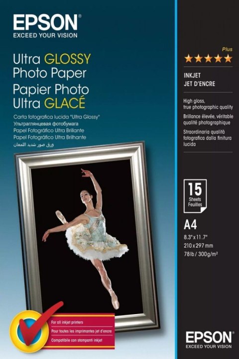 Papier Ultra Glossy Photo 15 arkuszy 300 g/m2 A4