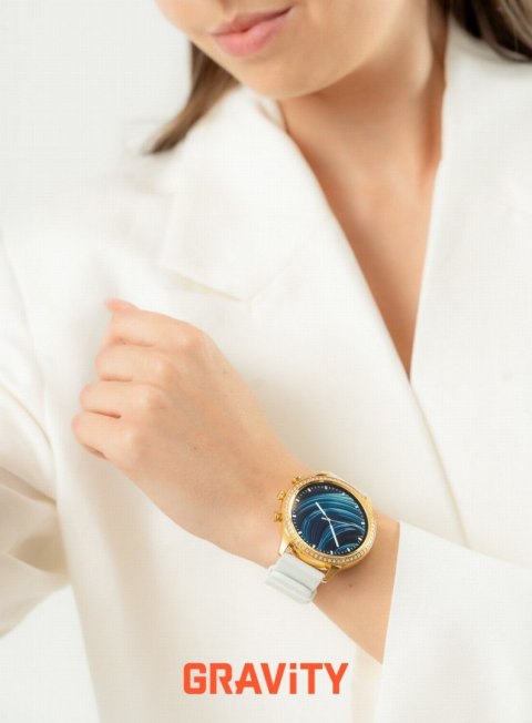 Smartwatch Gravity Złoty Pasek i Bransoleta GT5-2