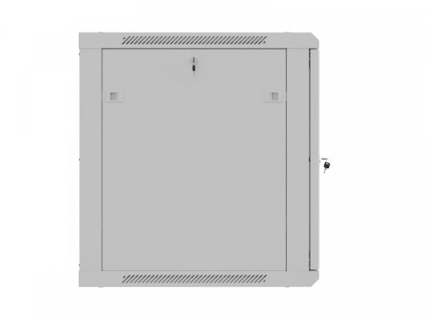 Szafa instalacyjna rack wisząca 12U 600x600 szara drzwi perforowane (flat pack)