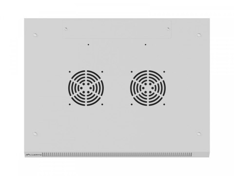 Szafa instalacyjna rack wisząca 19 cali 4U 600x450 szara drzwi metalowe (flat pack)