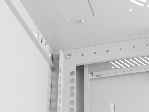 Szafa instalacyjna rack wisząca 19 cali 4U 600x450 szara drzwi metalowe (flat pack)