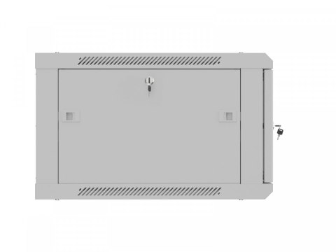 Szafa instalacyjna rack wisząca 19 cali 6U 600x600 szara drzwi perforowane (flat pack)