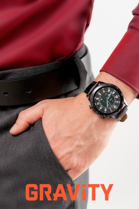 Smartwatch Gravity Czarny 2 Paski GT10-2