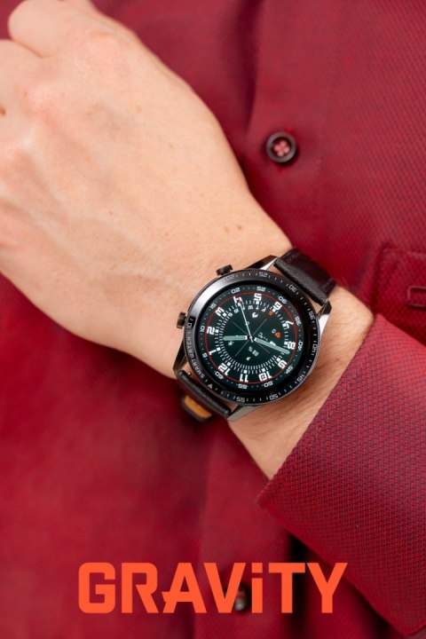 Smartwatch Gravity Czarny 2 Paski GT10-3