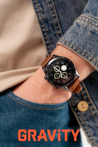 Smartwatch Gravity Srebrny 2 Paski GT10-8