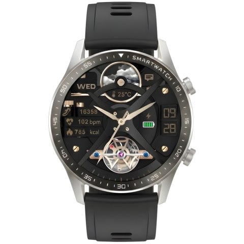 Smartwatch Gravity Srebrny 2 Paski GT10-8