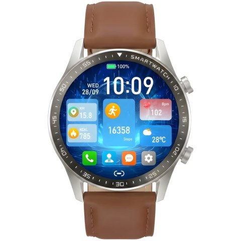 Smartwatch Gravity Srebrny 2 Paski GT10-8