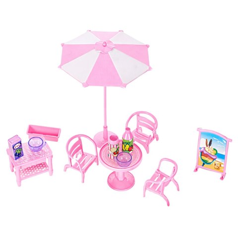 Kamper Lodziarnia Ica Cream Car Dla Lalek Rozkładany Różowy