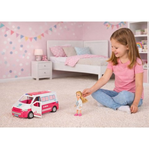 Mobilny Szpital Karetka Ambulans 2W1 Lalka Doktor Akcesoria Medyczne