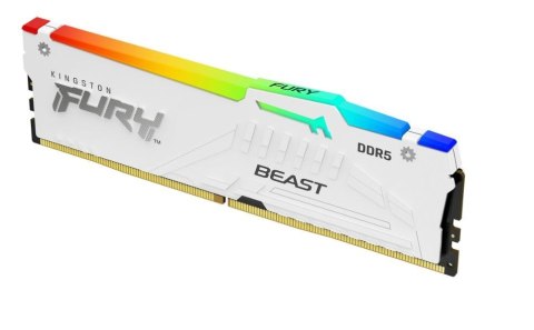 Pamięć DDR5 Fury Beast RGB 32GB(2*16GB)/5600 CL40 biała
