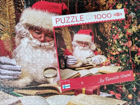 Puzzle 1000 elementów Święty Mikołaj w swoim domu