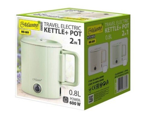 Czajnik elektryczny / garnek turystyczny 2w1 0,8l 600W MR-009-MINT