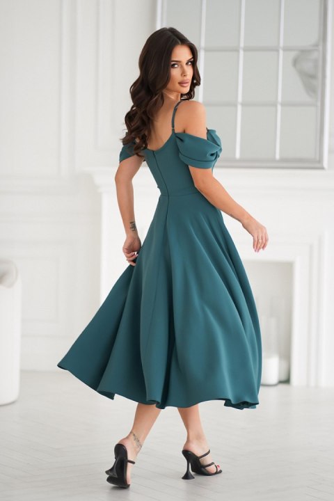 Sukienka Model 325-13 Bottle Green - Bicotone Sukienka Model 325-13 Bottle Green - Bicotone