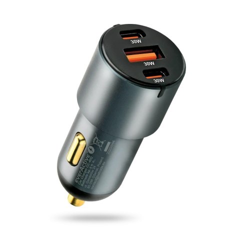 Ładowarka samochodowa CC-40Q QC3.0 60W 1X USB 2X USB-C PD czarna
