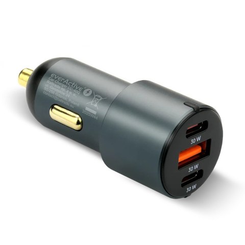 Ładowarka samochodowa CC-40Q QC3.0 60W 1X USB 2X USB-C PD czarna