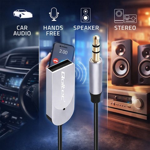 Bezprzewodowy adapter odbiornik dźwięku Audio HiFi Home&Car | Bluetooth 6.0 | 2 x RCA | 1 x AUX MiniJack 3.5mm | USB | Mikrofon