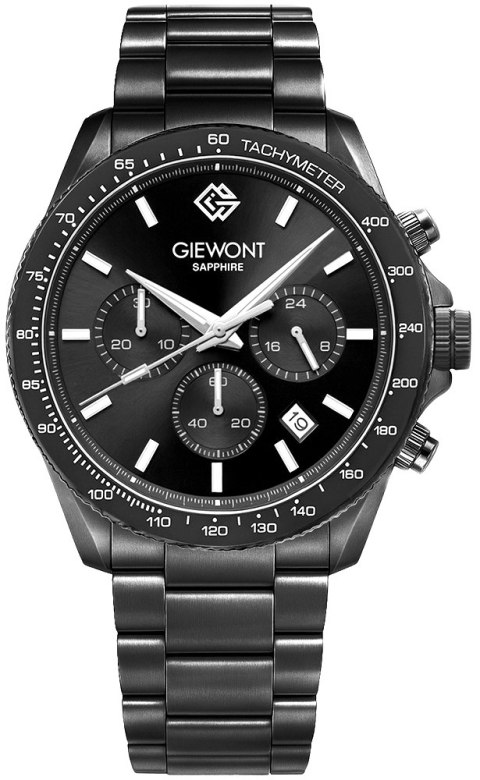 Zegarek Męski Giewont Chronograph Sapphire Czarny GW3520-B1