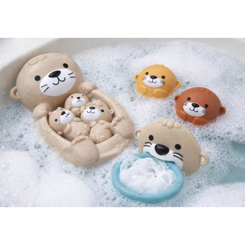 Zestaw Zabawki Do Kąpieli Wydra Rodzinka Kosz Piłeczki 7 el.