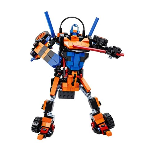 Klocki Konstrukcyjne Wyścigówka Auto Robot 2W1 Pomarańczowa 322 el.