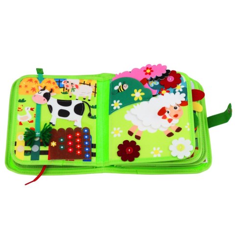 Książeczka Edukacyjna Sensoryczna Dla Dzieci Farma 20 Aktywności