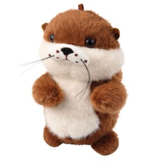 Pluszowa Wydra z Kręcącym Ogonkiem Dźwięki Piszczenia Brelok 12,5 cm
