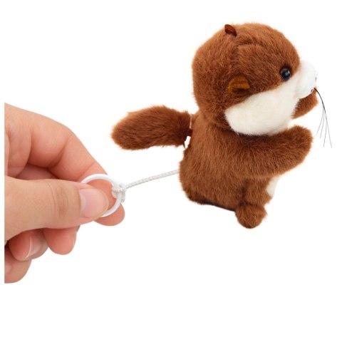 Pluszowa Wydra z Kręcącym Ogonkiem Dźwięki Piszczenia Brelok 12,5 cm