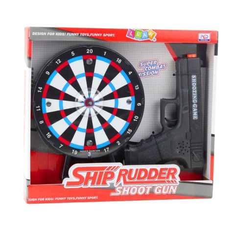 Zestaw Pistolet Laserowy Z Tarczą Gra Strzelecka Światła Dźwięki