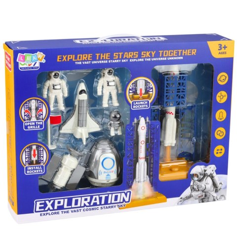 Zestaw Kosmiczny Kosmonauci Wieża Startowa Rakieta Wahadłowiec