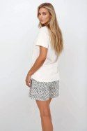 Piżama Damska Model Impressive You Short Beige - Momenti Per Me