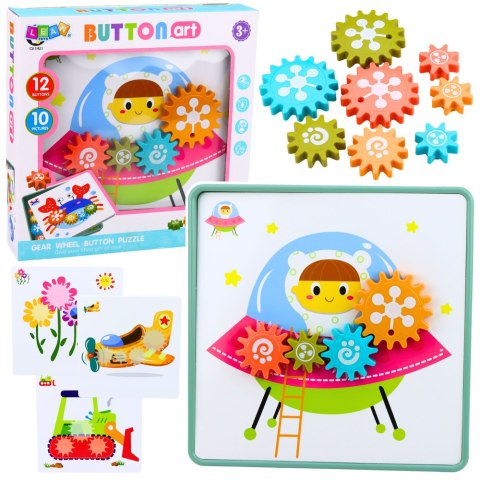 Kreatywne Puzzle Geometryczne Mozaika Koła Zębate Układanka 25 el.