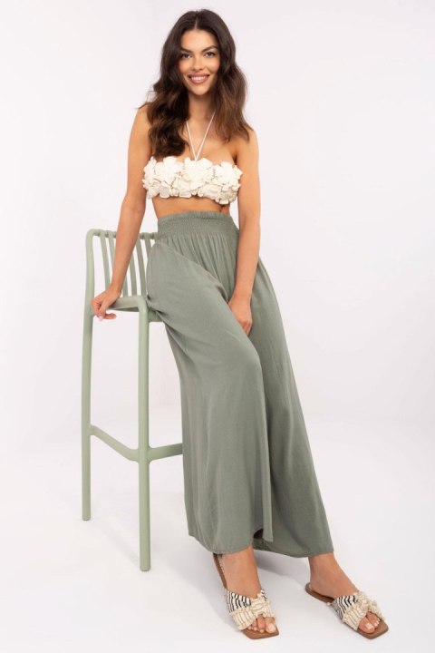 Spodnie Damskie Model TW-SP-BI-3069.94 Khaki - Och Bella Spodnie Damskie Model TW-SP-BI-3069.94 Khaki - Och Bella
