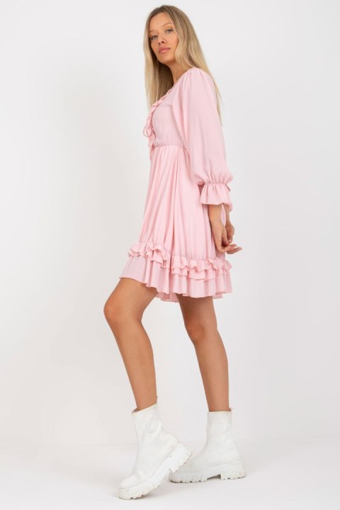 Sukienka Model TW-SK-BI-0761.92 Light Pink - Och Bella Sukienka Model TW-SK-BI-0761.92 Light Pink - Och Bella