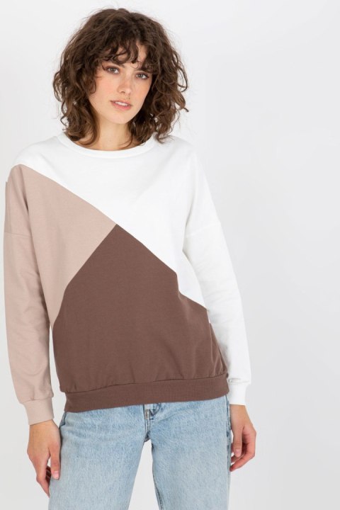 Bluza Damska Model RV-BL-8463.41P White/Brown - Relevance Bluza Damska Model RV-BL-8463.41P White/Brown - Relevance