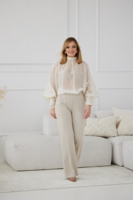 Spodnie Damskie Model M419/D Jodełka/Beige - La Aurora