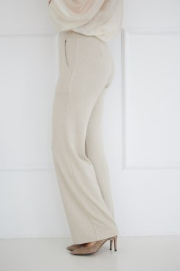Spodnie Damskie Model M419/D Jodełka/Beige - La Aurora