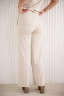 Spodnie Damskie Model M419LX Lurex Beige - La Aurora