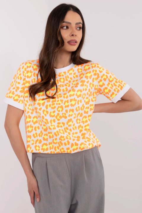 Bluzka Model MI-BZ-M6313.94 Orange - Italy Moda Bluzka Model MI-BZ-M6313.94 Orange - Italy Moda